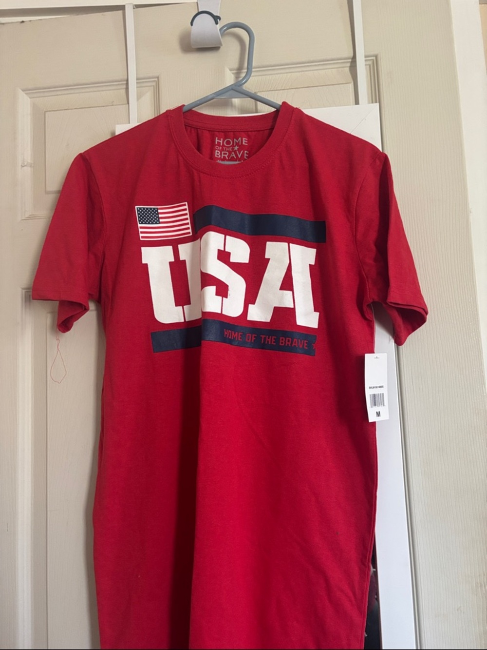 USA Graphic Men's Red T-Shirt - Home of the Brave